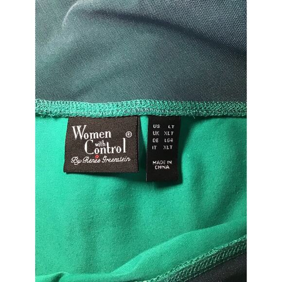 Women With Control Waist Control Pants Sz. Lrg Tall Green NWT Slimming Pants - Picture 11 of 12